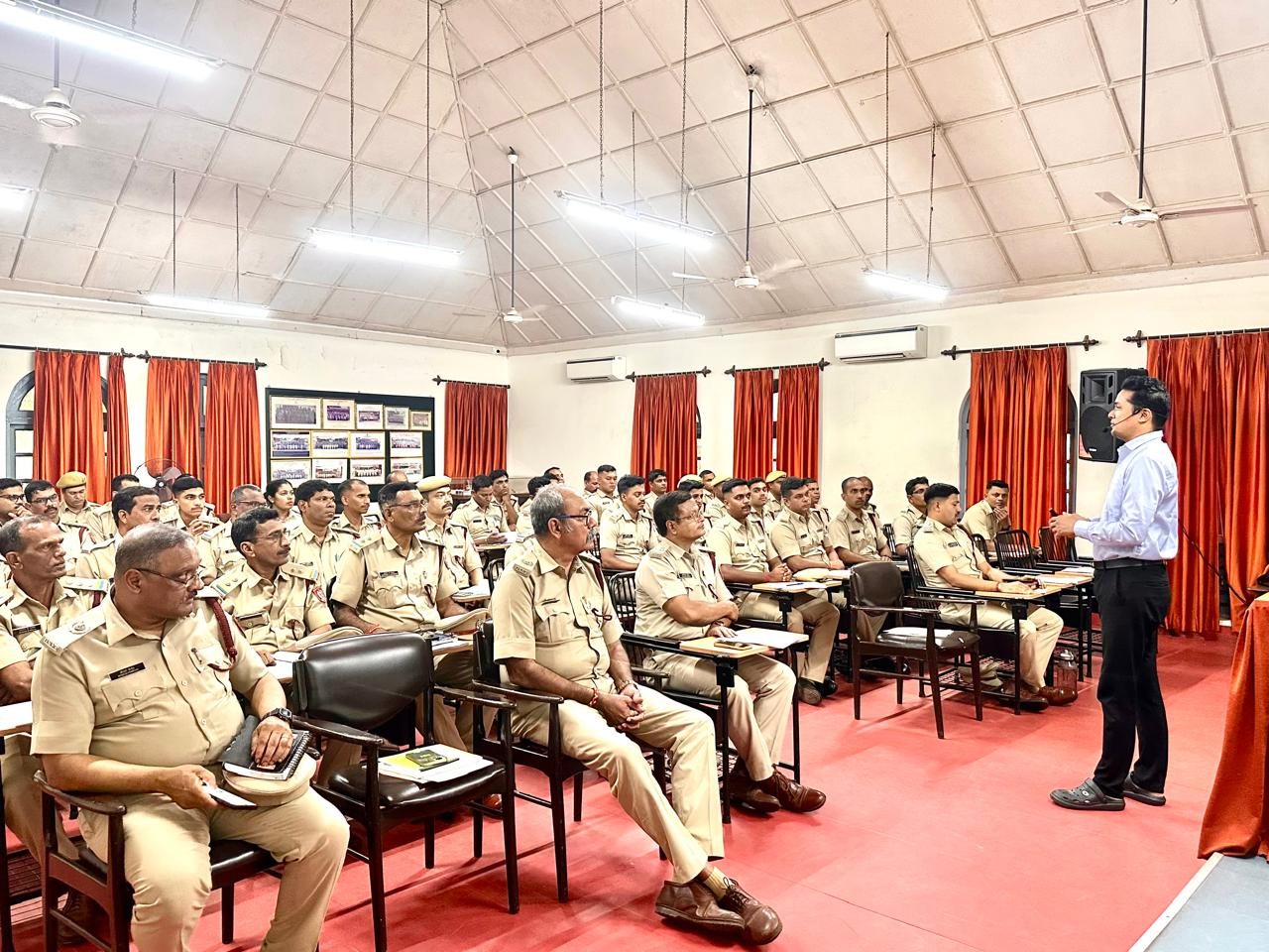 Officials attending classroom wireless training session in Goa